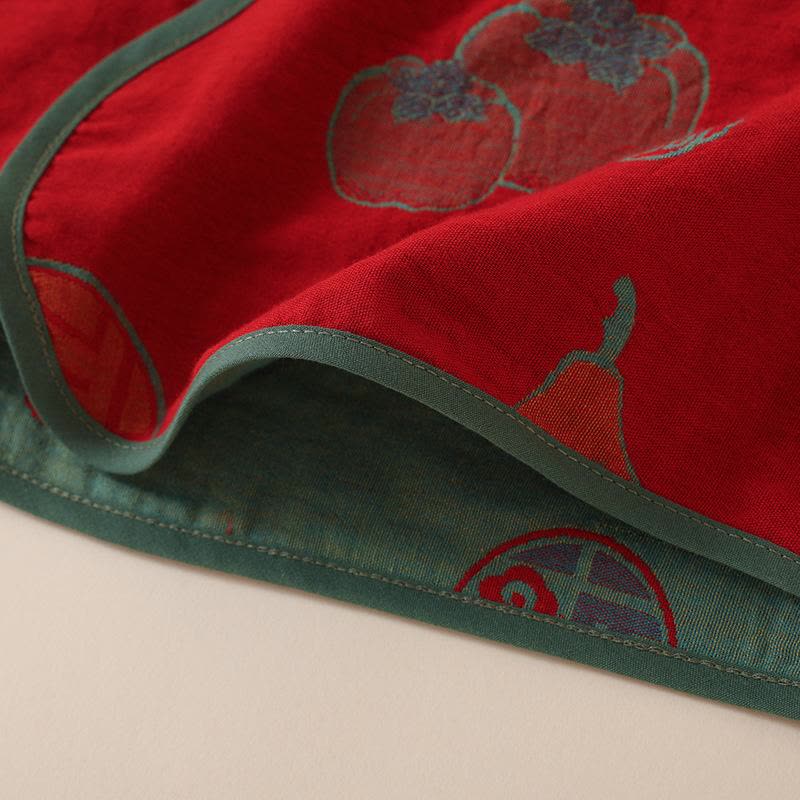 Nachtwäsche aus Baumwolle im orientalischen Stil mit Kürbis-Persimmon-Muster - image 7