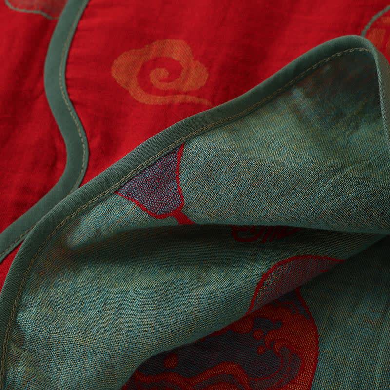 Nachtwäsche aus Baumwolle im orientalischen Stil mit Kürbis-Persimmon-Muster - image 11