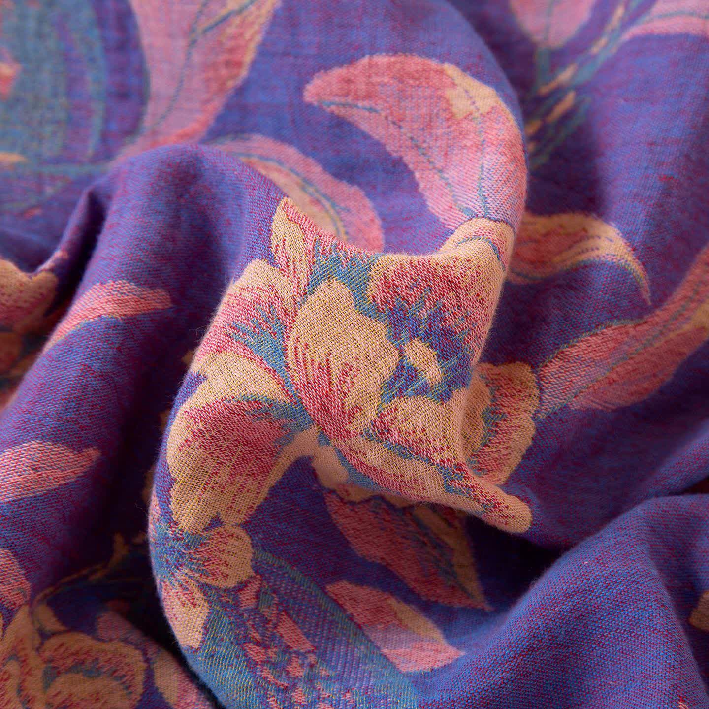 Nachtwäsche aus Baumwolle im orientalischen Stil mit Pfingstrose und Granatapfel - image 9