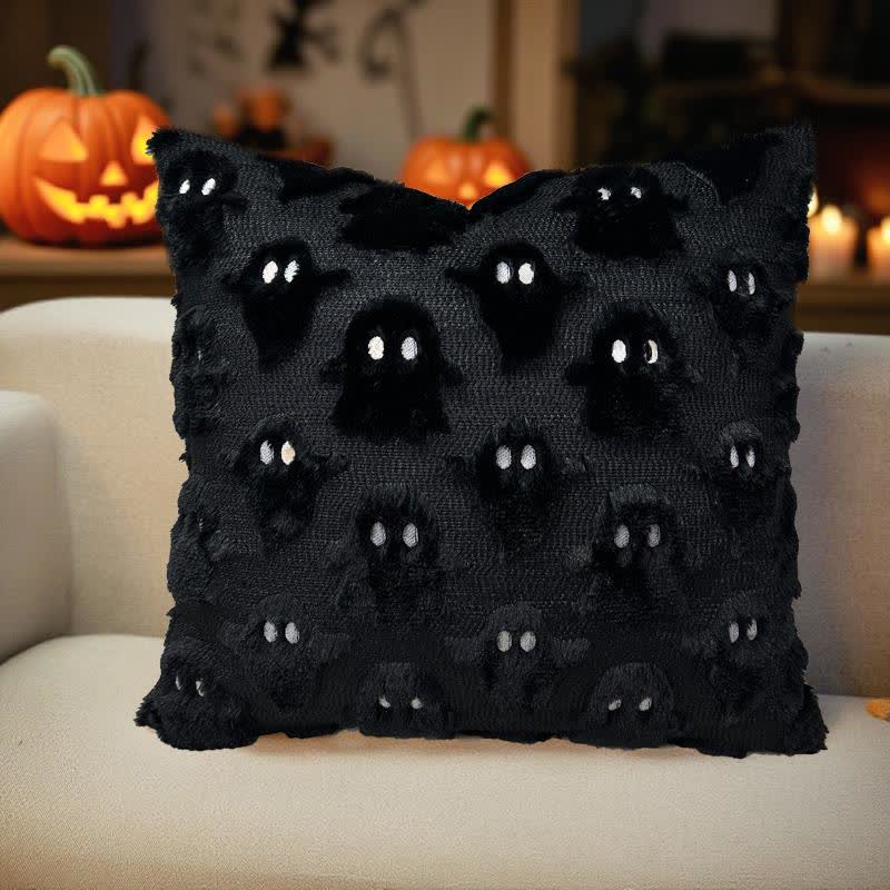 Bestickte Kissenbezüge mit Halloween-Geist (2 Stück) - 2x Schwarz - 45cm x 45cm - image 6