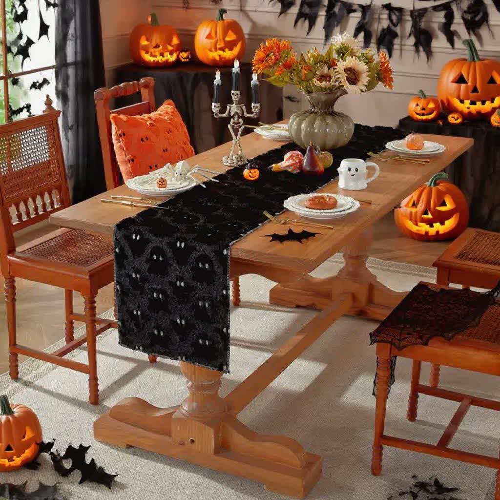 Halloween Plüschgeist Bestickter Tischläufer - image 11