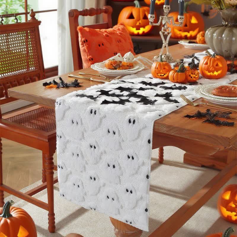 Halloween Plüschgeist Bestickter Tischläufer - image 5