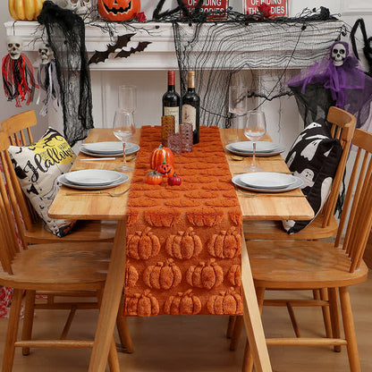 Gesteppter 3D-Tischläufer mit Halloween-Kürbis - Karamell - 33 cm x 275 cm - image 7