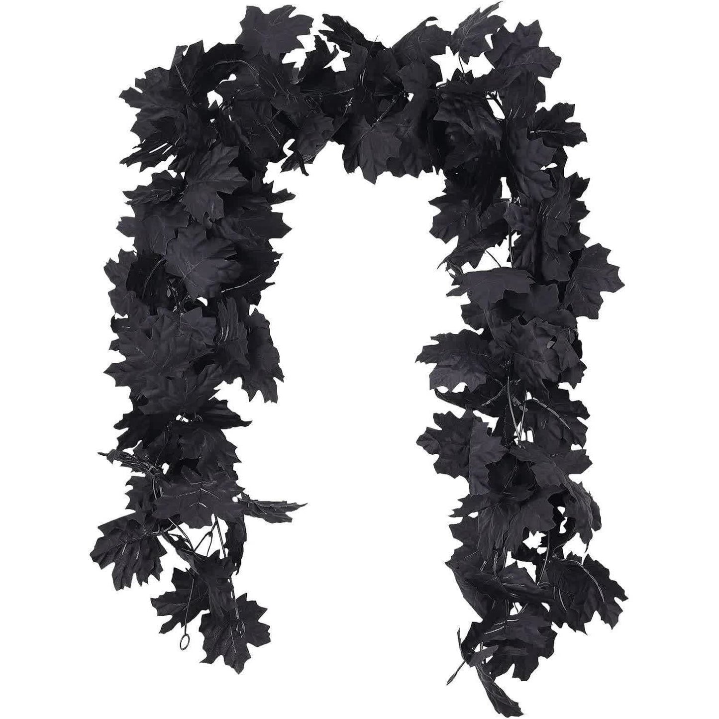Halloween Schwarze künstliche Ahornblattgirlande - 3 STÜCKE - 170cm - image 3