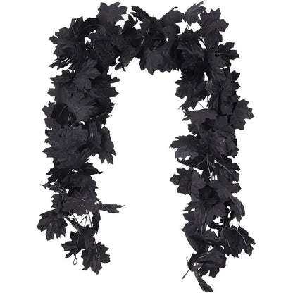 Halloween Schwarze künstliche Ahornblattgirlande - 3 STÜCKE - 170cm - image 3