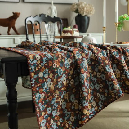 Jacquard-Tischdecke mit Retro-Blumenmuster - image 4