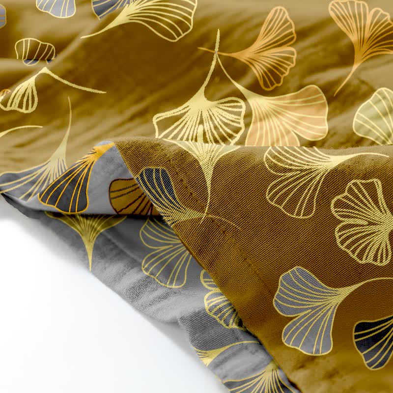 Kimono-Loungewear-Set aus Ginkgo-Baumwollgaze - image 40