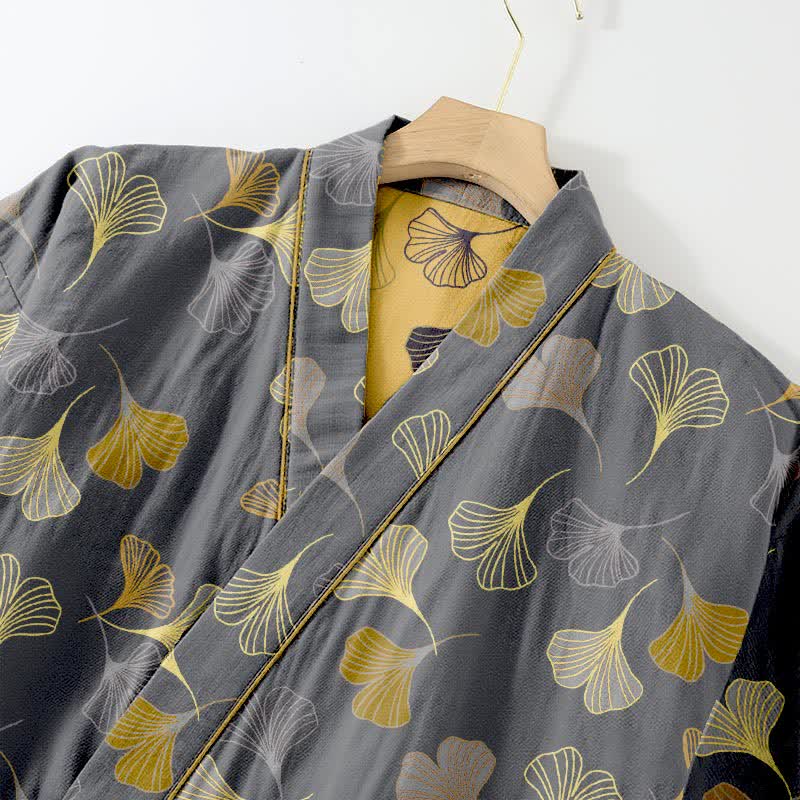 Kimono-Loungewear-Set aus Ginkgo-Baumwollgaze - image 56