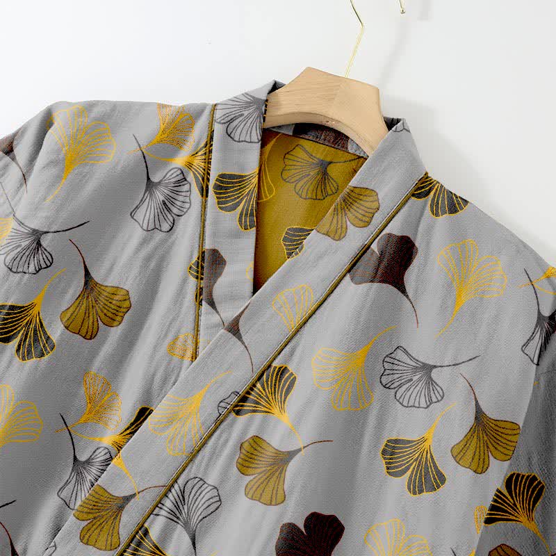 Kimono-Loungewear-Set aus Ginkgo-Baumwollgaze - image 45
