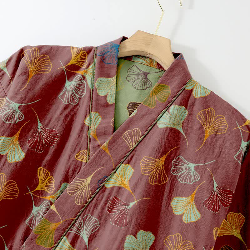 Kimono-Loungewear-Set aus Ginkgo-Baumwollgaze - image 54