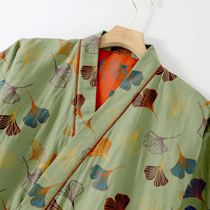 Ginkgo-Kimono-Loungewear-Set aus Baumwollgaze - image 13
