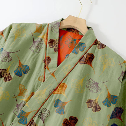 Ginkgo-Kimono-Loungewear-Set aus Baumwollgaze - image 13