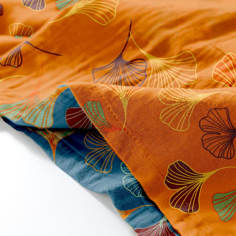 Kimono-Loungewear-Set aus Ginkgo-Baumwollgaze - image 24