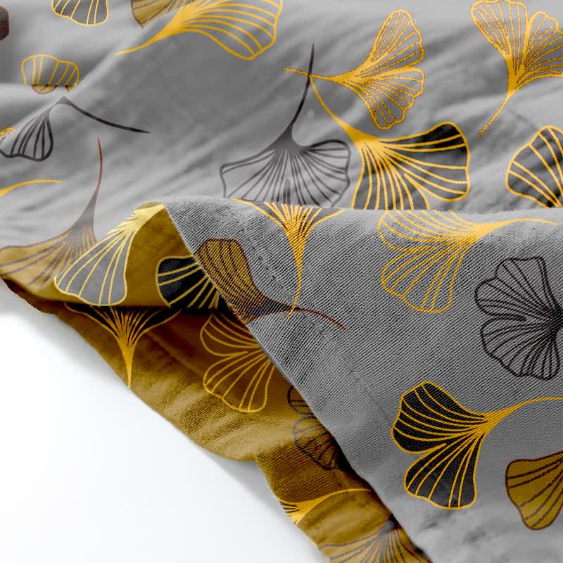 Ginkgo-Kimono-Loungewear-Set aus Baumwollgaze - image 26
