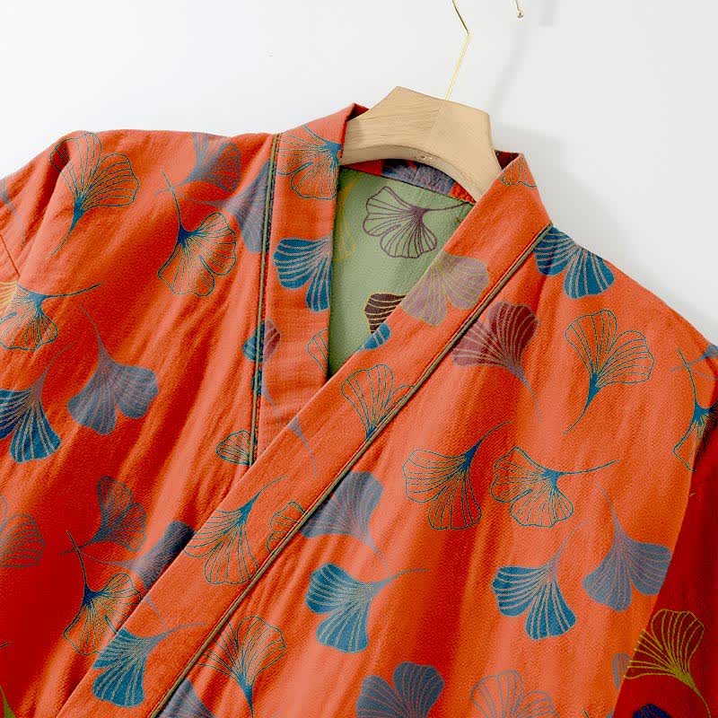 Ginkgo-Kimono-Loungewear-Set aus Baumwollgaze - image 16