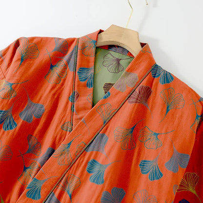 Ginkgo-Kimono-Loungewear-Set aus Baumwollgaze - image 16