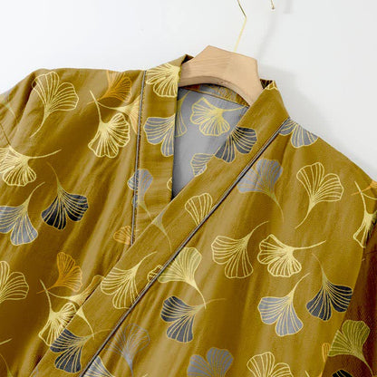 Kimono-Loungewear-Set aus Ginkgo-Baumwollgaze - image 39