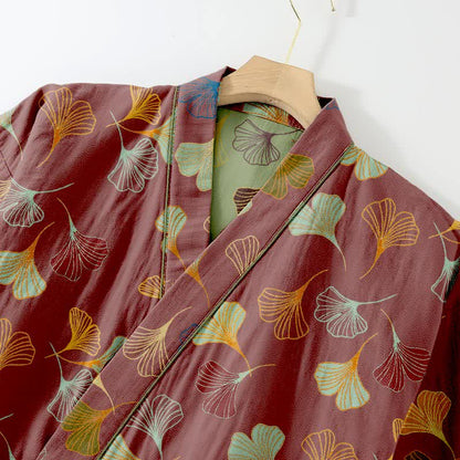 Ginkgo-Kimono-Loungewear-Set aus Baumwollgaze - image 31