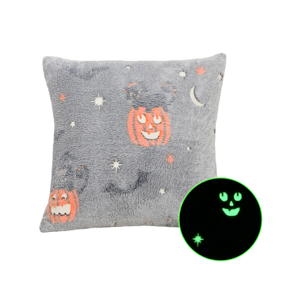 Leuchtendes Halloween-Kissen aus Flanell - D - Kissenbezug mit Kern - 45cm x 45cm - image 10