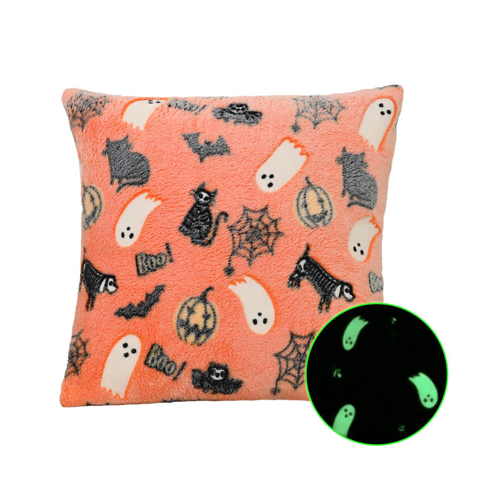 Leuchtendes Halloween-Kissen aus Flanell - B - Kissenbezug mit Kern - 45cm x 45cm - image 8
