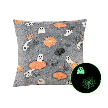 Leuchtendes Halloween-Kissen aus Flanell - A - Kissenbezug mit Kern - 45cm x 45cm - image 6