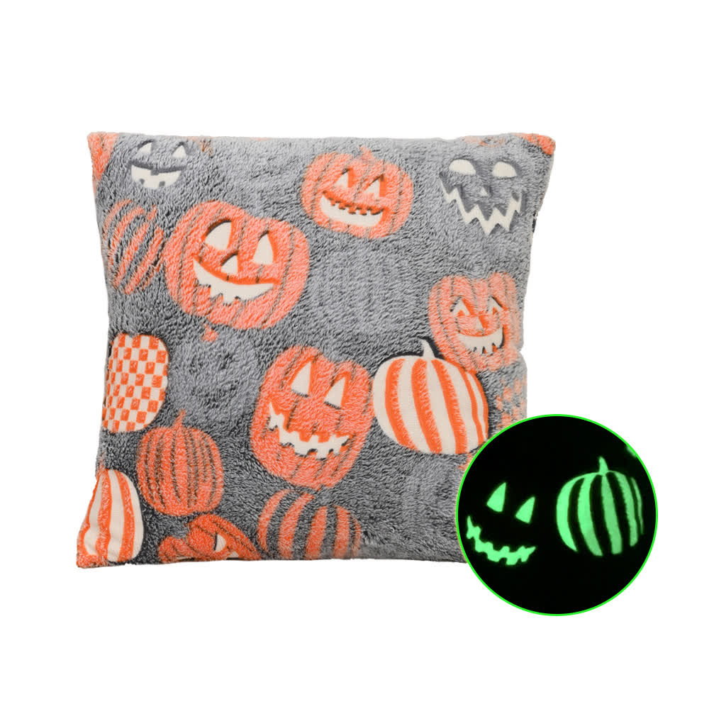 Leuchtendes Halloween-Kissen aus Flanell - C - Kissenbezug mit Kern - 45cm x 45cm - image 9