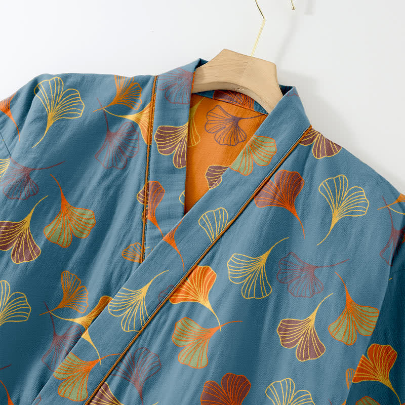 Ginkgo-Kimono-Loungewear-Set aus Baumwollgaze - image 7