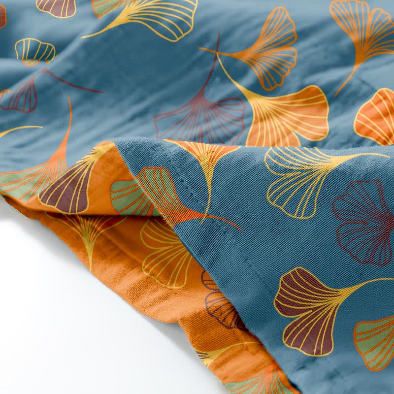 Ginkgo-Kimono-Loungewear-Set aus Baumwollgaze - image 8