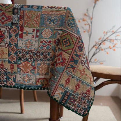 Jacquard-Tischdecke mit Boho-Tribal-Motiv - image 6