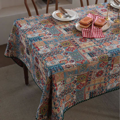 Jacquard-Tischdecke mit Boho-Tribal-Motiv - image 3