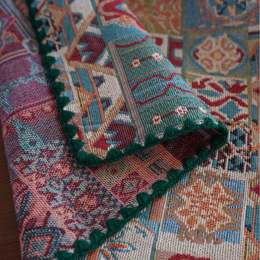 Jacquard-Tischdecke mit Boho-Tribal-Motiv - image 7