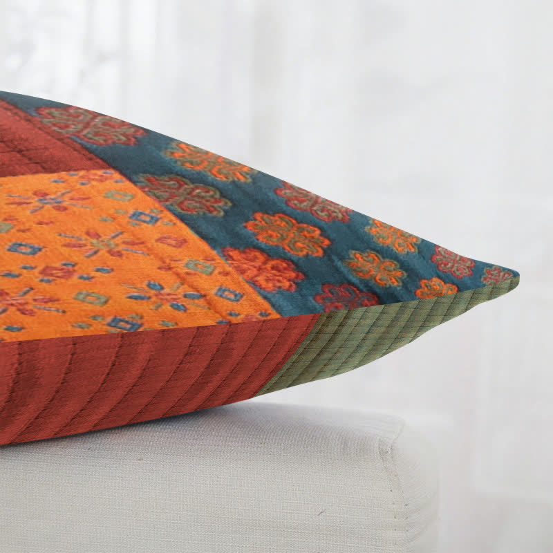 Patchwork-Kissenbezüge aus Baumwollgaze-Jacquard, quadratisch (2 Stück) - image 3