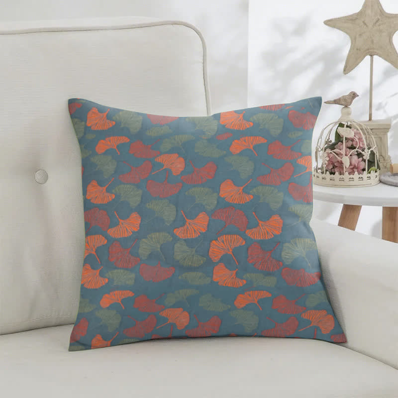 Quadratische Kissenbezüge aus Ginkgo-Baumwollgaze-Jacquard (2 Stück) - image 2