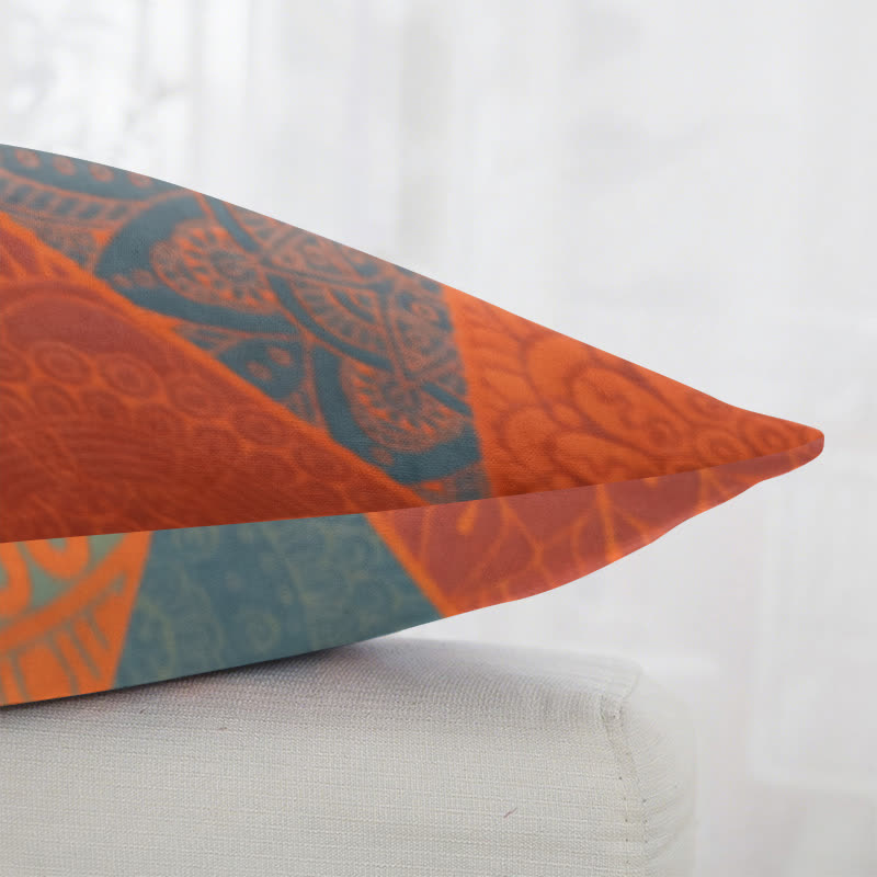 Quadratische Kissenbezüge aus Baumwolljacquard mit Dreiecksmuster (2 Stück) - image 3