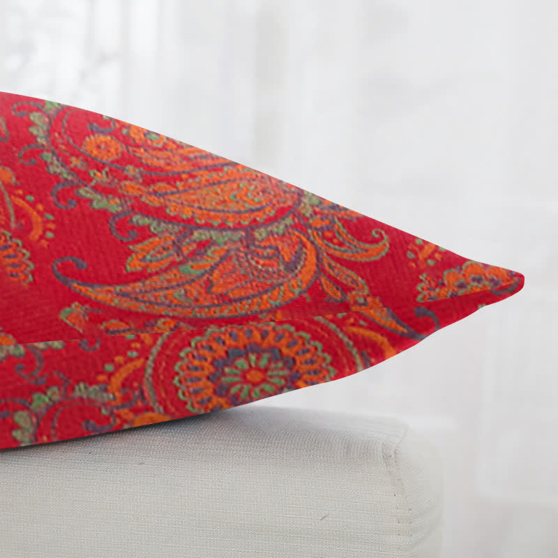 Quadratische Kissenbezüge aus Baumwolljacquard mit Paisley-Print (2 Stück) - image 3