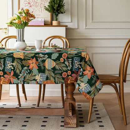 Jacquard-Tischdecke mit Pflanzen- und Blumenmuster - image 4
