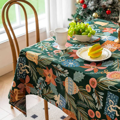 Jacquard-Tischdecke mit Pflanzen- und Blumenmuster - image 5