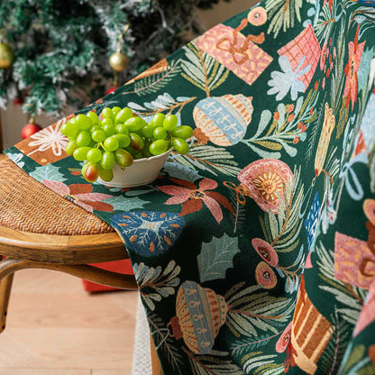 Jacquard-Tischdecke mit Pflanzen- und Blumenmuster - image 7