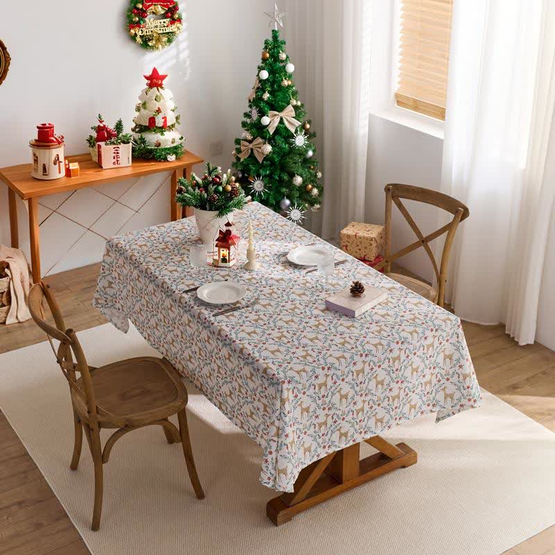 Wasserdichte Tischdecke mit weihnachtlichem Elch-Print - image 3