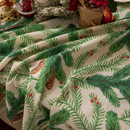 Tischdecke mit weihnachtlichem Tannenzapfen-Print - image 5