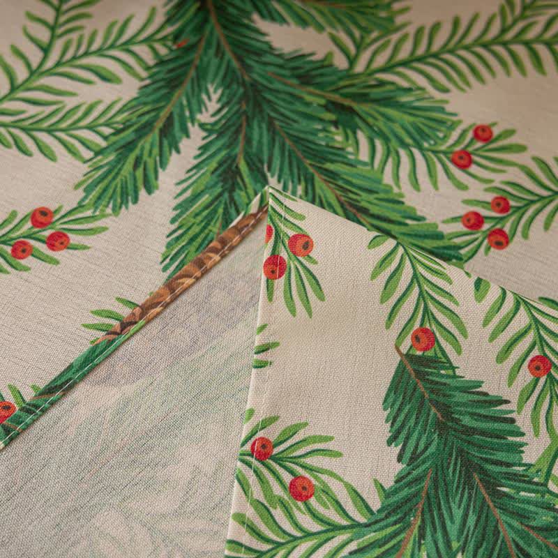 Tischdecke mit weihnachtlichem Tannenzapfen-Print - image 6