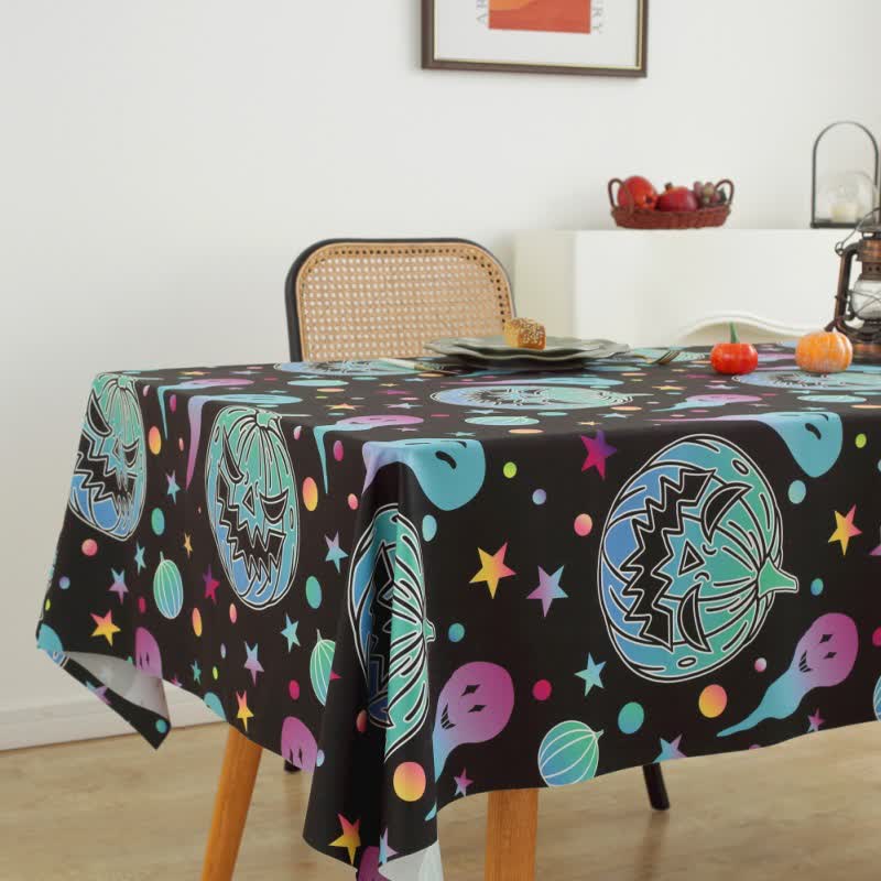 Halloween Gruselige Kürbisgeist Tischdecke - image 4