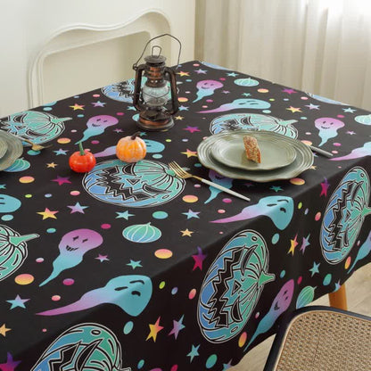 Halloween Gruselige Kürbisgeist Tischdecke - image 2