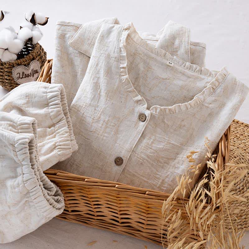 Passendes minimalistisches Loungewear-Set aus Baumwollleinen - image 4