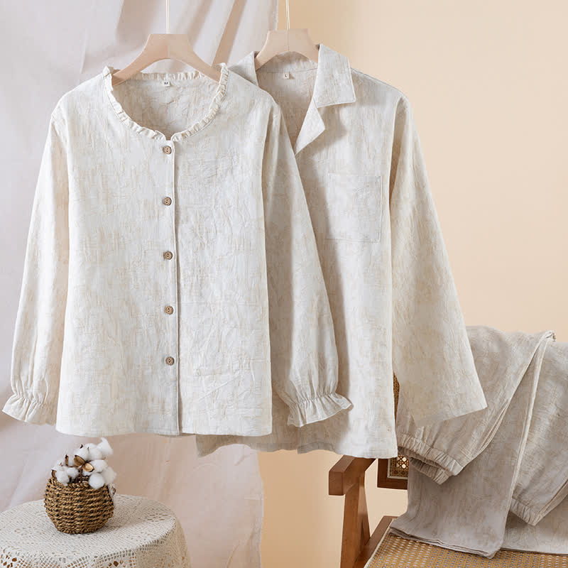 Passendes minimalistisches Loungewear-Set aus Baumwollleinen - image 2