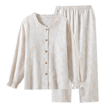 Passendes minimalistisches Loungewear-Set aus Baumwollleinen - Frauen - XL - image 6