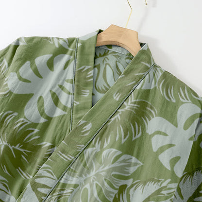 Monstera Kimono-Loungewear-Set aus Baumwollgaze - image 3