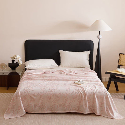 Kühlende Tagesdecke mit Bambus-Print - Rosa - 200cm x 230cm - image 1