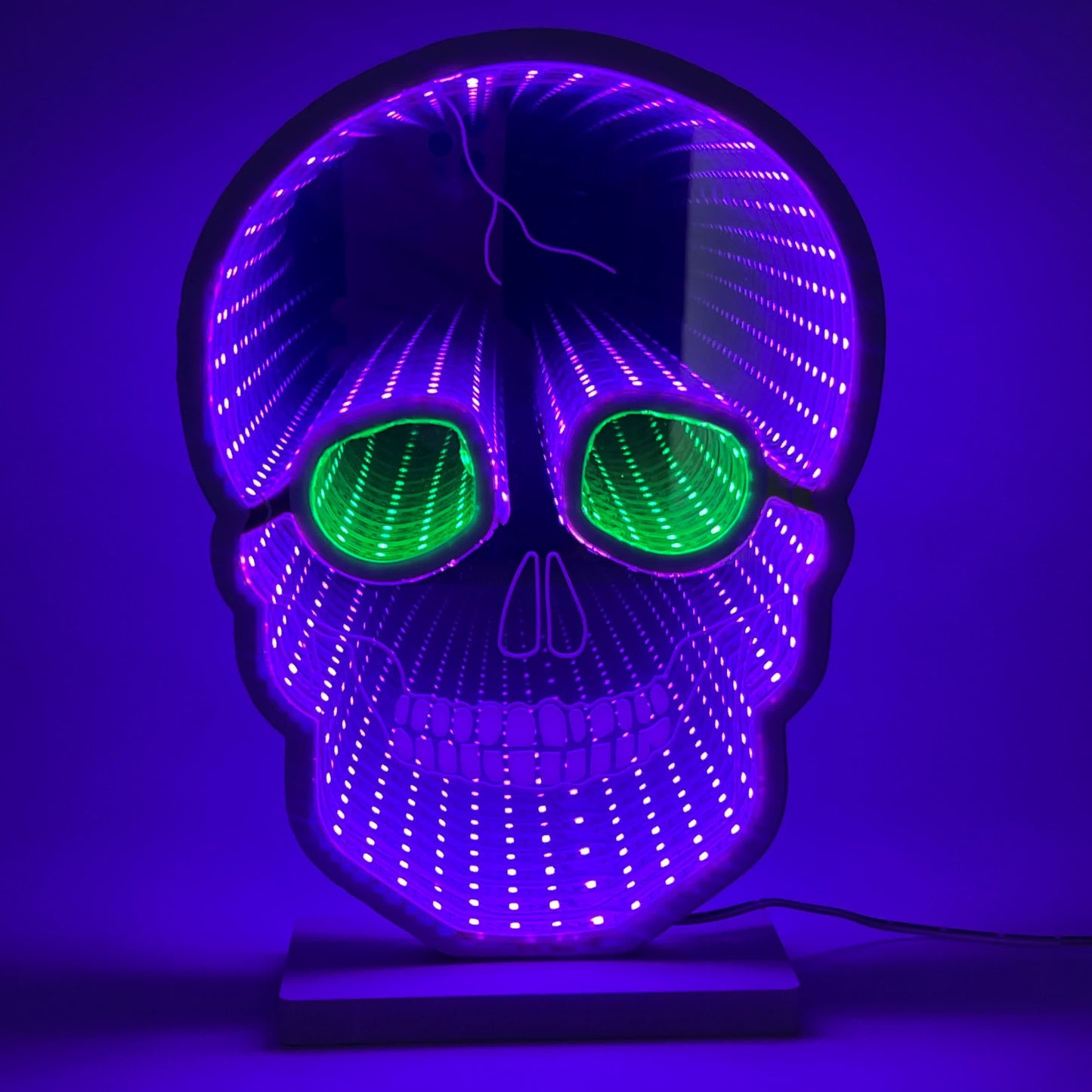 Halloween Totenkopf Infinity Lichter mit Ständer - 2 STÜCKE - 6cm x 17cm x 24cm - image 6