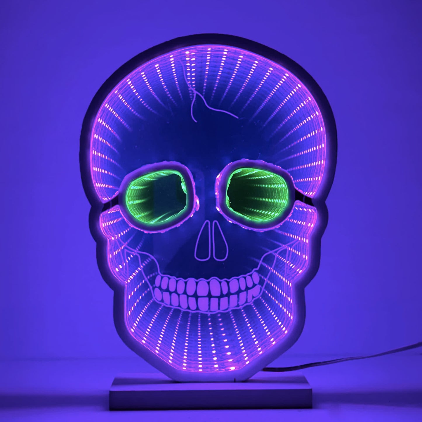 Halloween Totenkopf Infinity Lichter mit Ständer - image 5